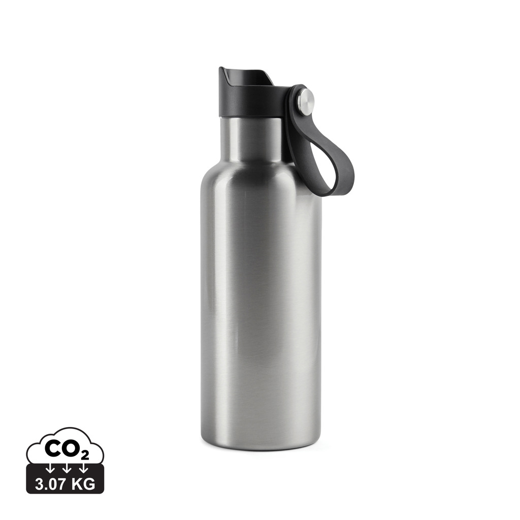 Bouteille isotherme publicitaire 500ml pour le sport Balti VINGA Acier et Noir